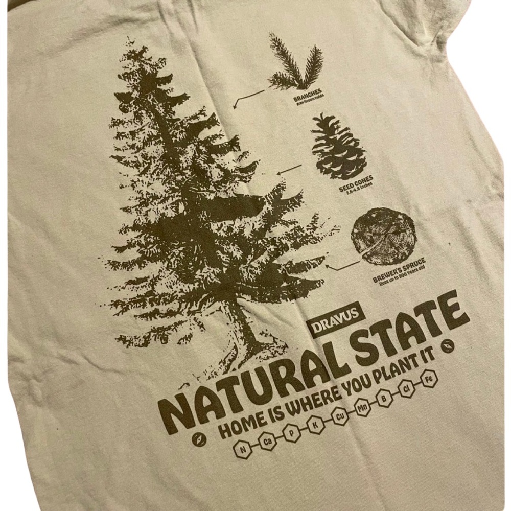 ZUMIEZ NWOT Dravus ‘Natural State’ Graphic Tee
